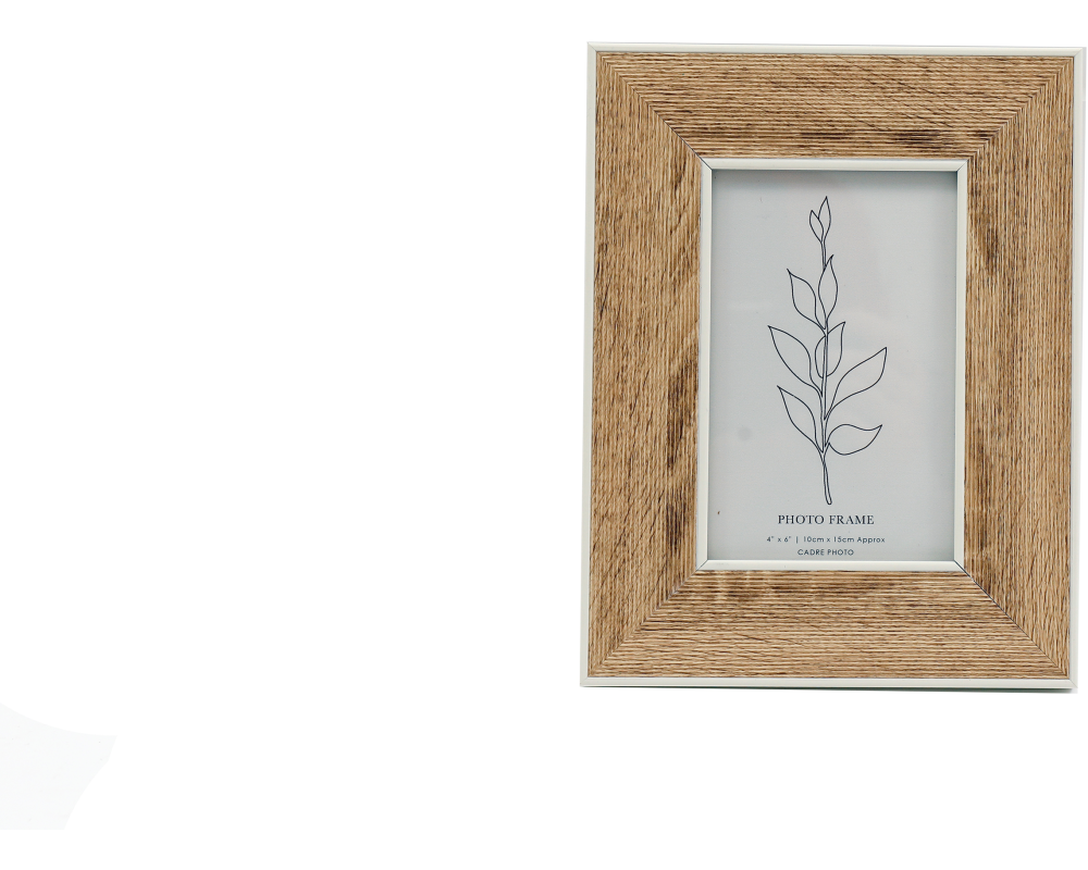 ROOST Fotorahmen 4x6 Zoll PH2484 weisser Rand, Holzrahmen