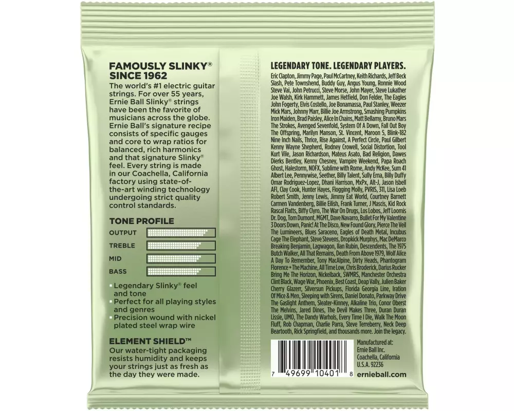 Ernie Ball Gitarrensaiten 2618 Slinky Nickel – Magnum 12-56