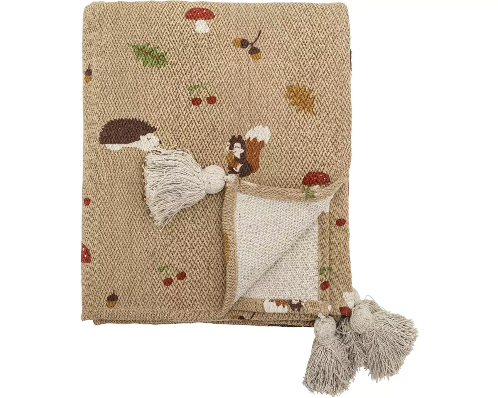 Bloomingville Kuscheldecke Fall 160 x 130 cm, Braun