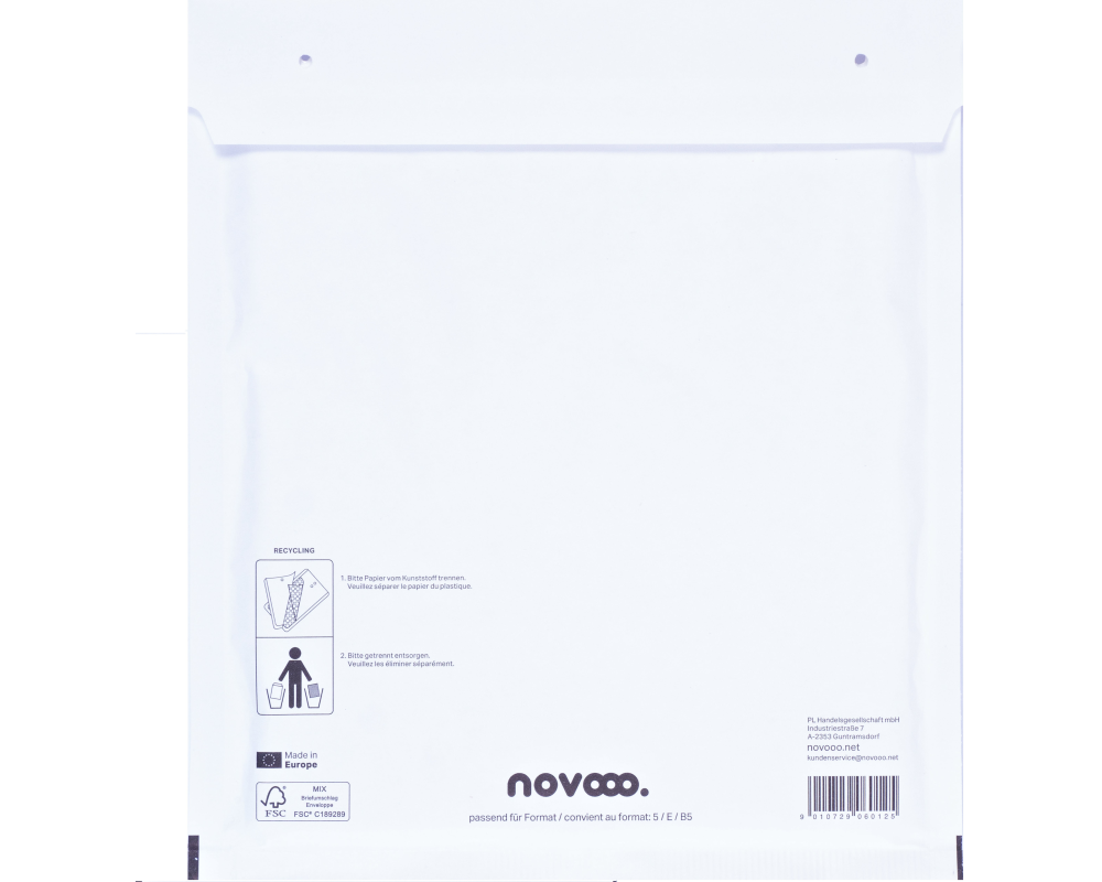 NOVOOO Luftpolstertasche Mix E-1712140 weiss, 220x265mm 100 Stück