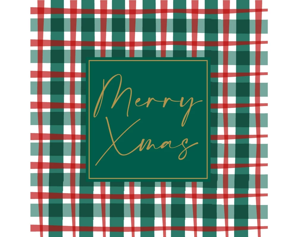 Paper + Design Servietten Xmas check 33 x 33 cm, 20 Stück