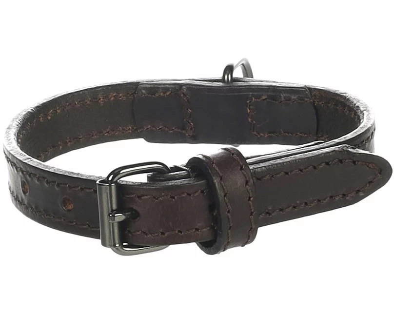 Flamingo Halsband Leder Denver braun L