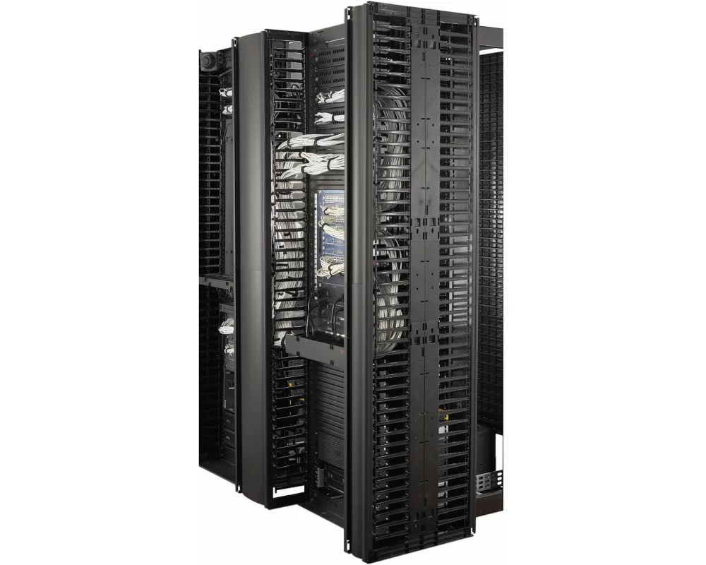 APC ValueLine Vertical Cable Manag 2 & 4 Post Racks, 84 inch H X 12 inchW Double-Sided with Doors