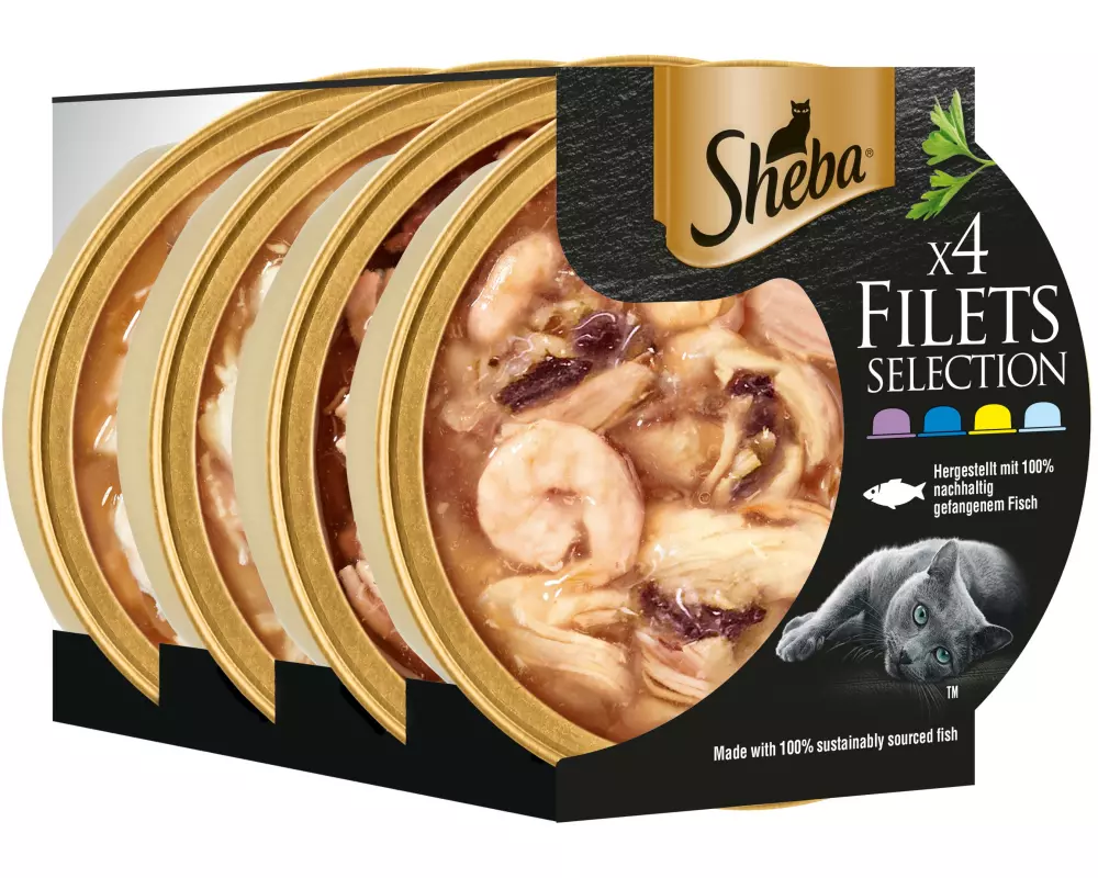Sheba Katzen-Snack Filets Selection, 4 x 60 g