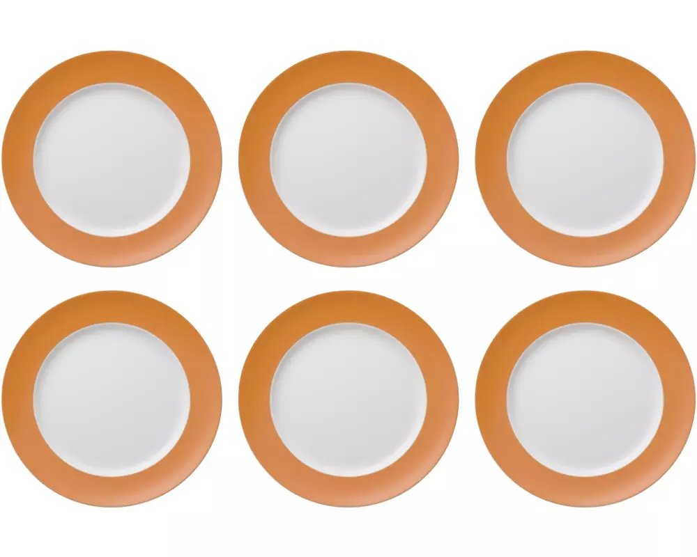 THOMAS Speiseteller Sunny Day 6 Stück,Orange, 27 cm