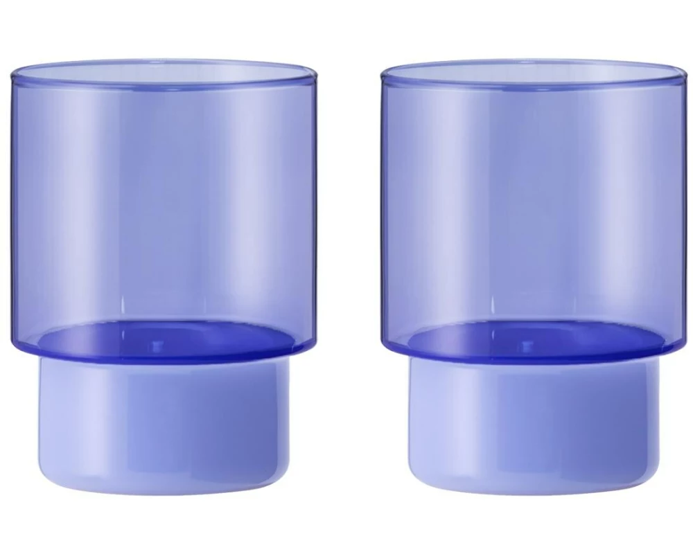 Remember Trinkglas Jill 220 ml, 2 Stück, Blau