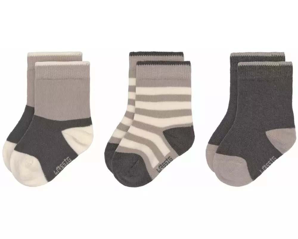 Lässig Socken 3er-Set Anthrazit Taupe Gr. 23 - 26