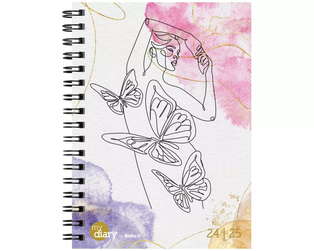 Biella Schüleragenda Mydiary Women 24/25 FSC, 3½T/1S, 12 x 16.5 cm