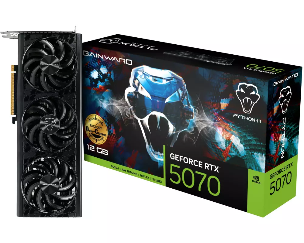 Gainward Grafikkarte GeForce RTX 5070 Python III OC 12 GB GDDR7