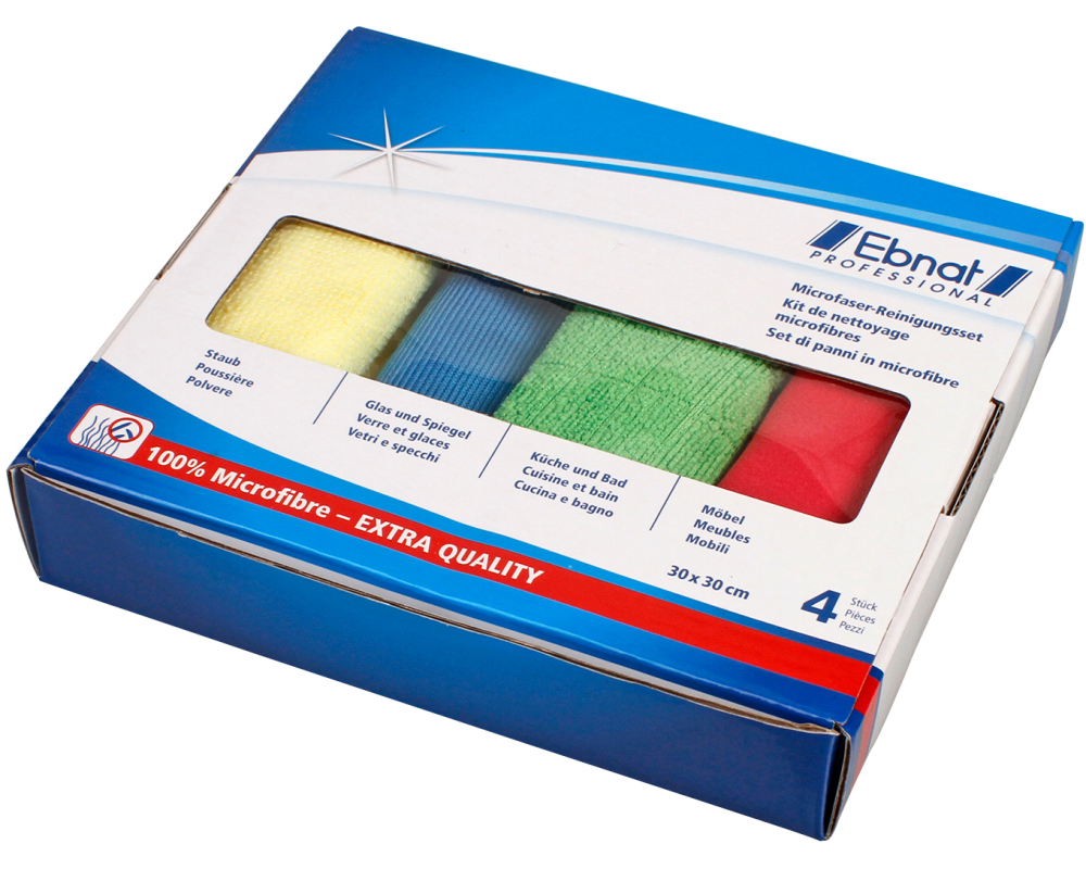 EBNAT Mikrofasertuch 4 Stück 306541 multi