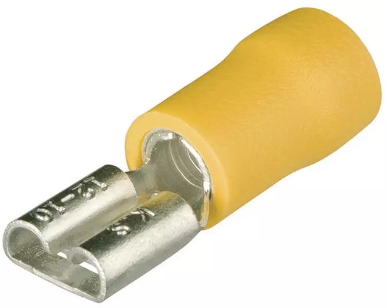 Knipex Flachsteckhülsen 6.3 x 0.8 mm Gelb, 100 Stück