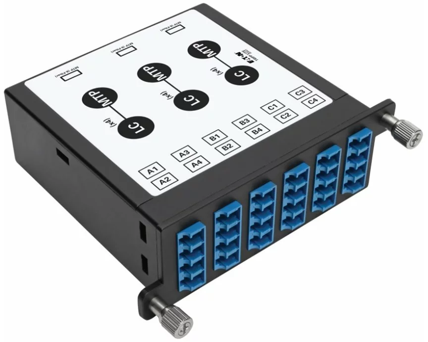 EATON TRIPPLITE 40/100Gb, Singlemode Fiber Breakout Cassette, 40Gb to 4 x 10Gb, 100Gb to 4 x 25Gb