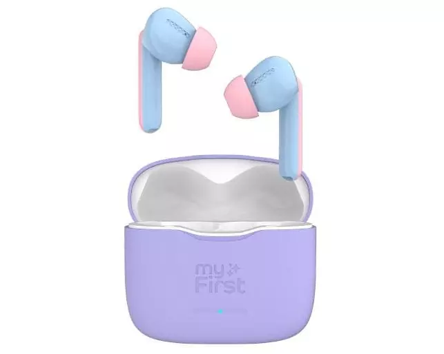 myFirst Kinderkopfhörer CareBuds Hellblau/Rosa/Violett
