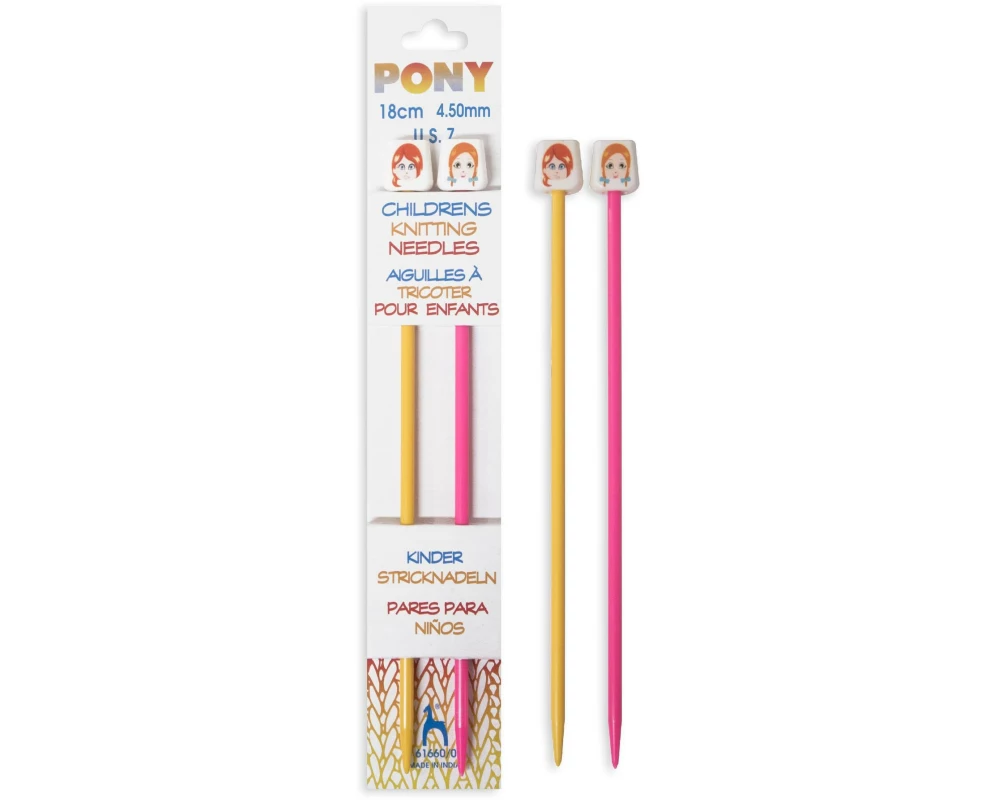 Pony Stricknadeln für Kinder Grösse 4.5, 18 cm