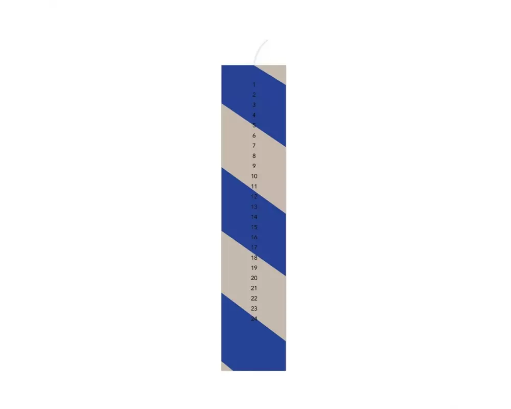 OYOY Weihnachtskerze Blau/Weiss