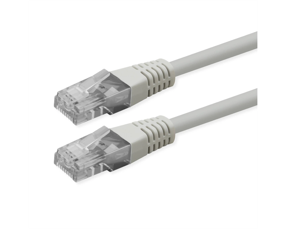 ROLINE Patchkabel Cat.6 (Class E), UTP, PoE, weiß, 0,3 m