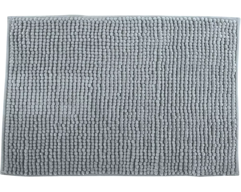 MSV Badteppich Chenille 60 x 90 cm, Hellgrau