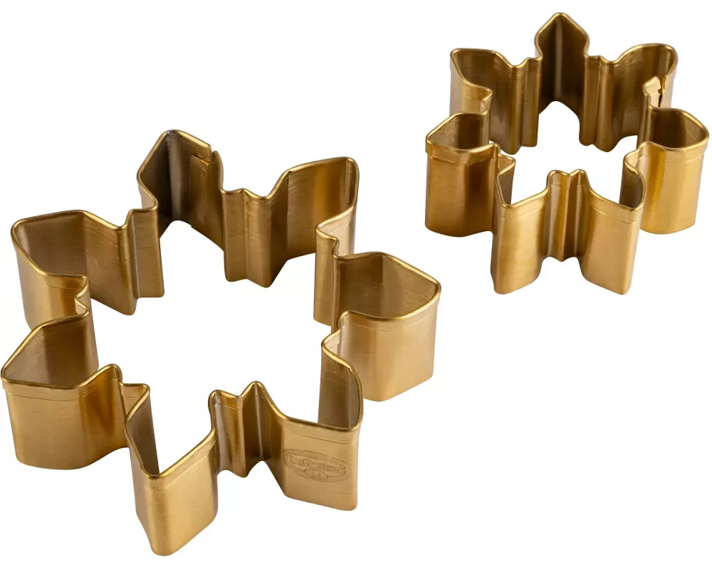Dr.Oetker Schneeflocken-Ausstechformen Edelstahl Mattgold Ø 6.5 cm