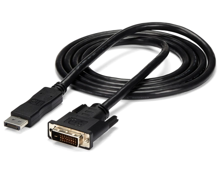 StarTech.com 6ft (1.8m) DisplayPort to DVI Cable, DisplayPort to DVI-D Adapter Cable, 1080p Video, DP 1.2 to DVI Monitor Converter Cable