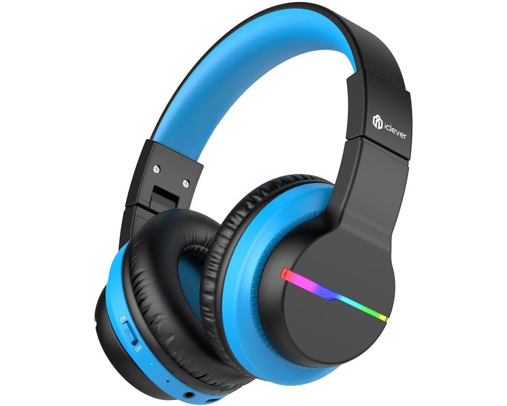 ICLEVER Headphones Kids BT LED C03-1702N-10 74/85/94 dB, 55h black