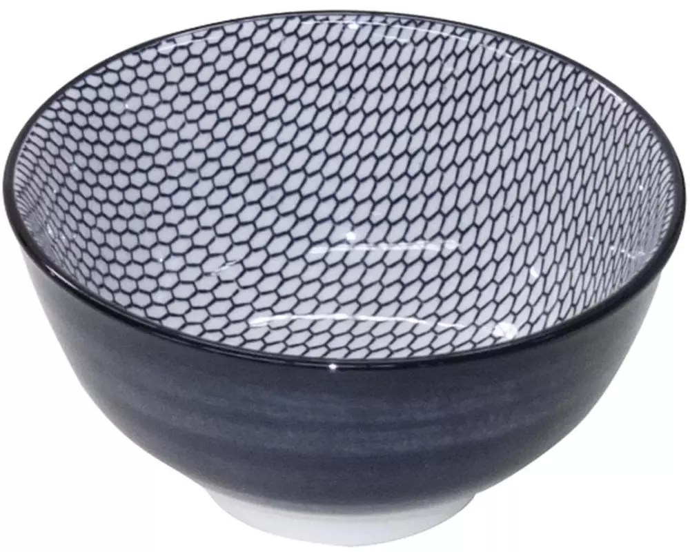 Haynan Schale Zen Kacheln Ø 12 cm, 1 Stück, Blau/Weiss