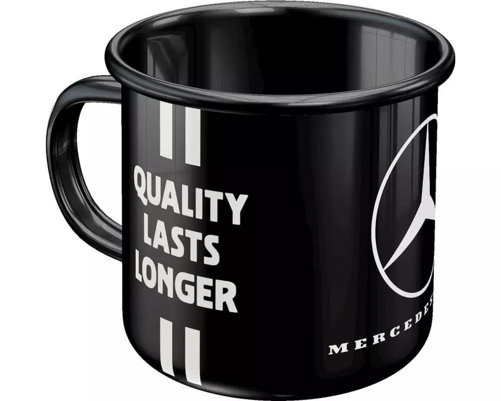 Nostalgic Art Kaffeetasse Mercedes 360 ml, 1 Stück, Schwarz/Weiss