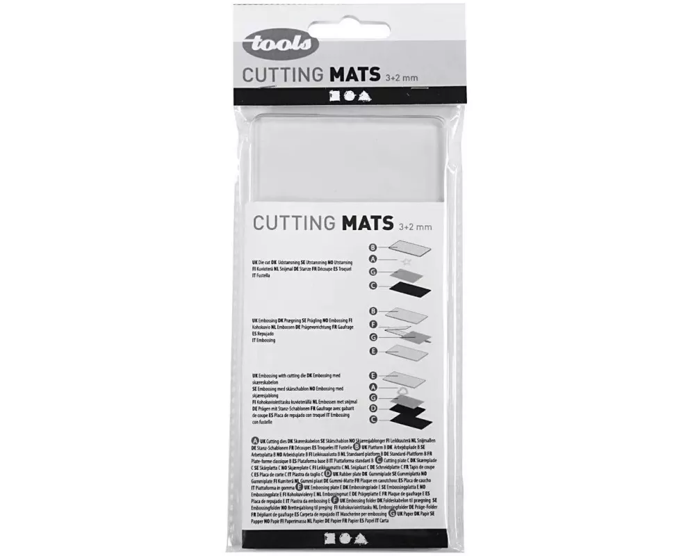 Creativ Company Schneideplatte aus Acryl 7.5 x 15.5 cm 2 Stück