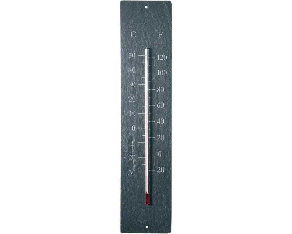 Esschert Design Thermometer Schiefer, 10 x 45 cm, Anthrazit