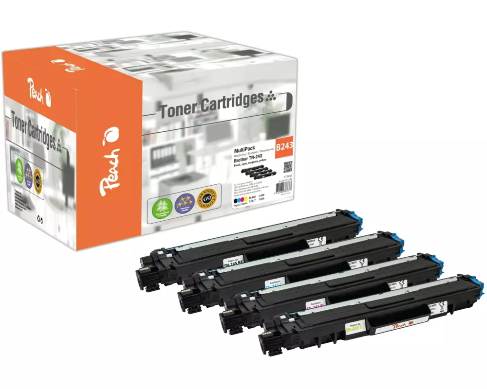 Peach Toner Brother TN-243 BK, C, M, Y