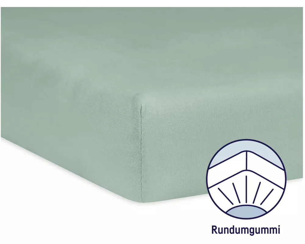 Julius Zöllner Fix-Leintuch Jersey Salbei 90 x 40 cm