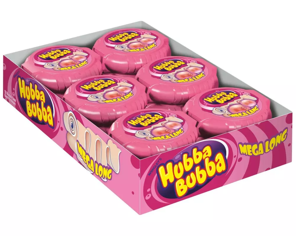 Hubba Bubba Kaugummi Rolle Mega Lang Fancy Fruit 12 x 56 g