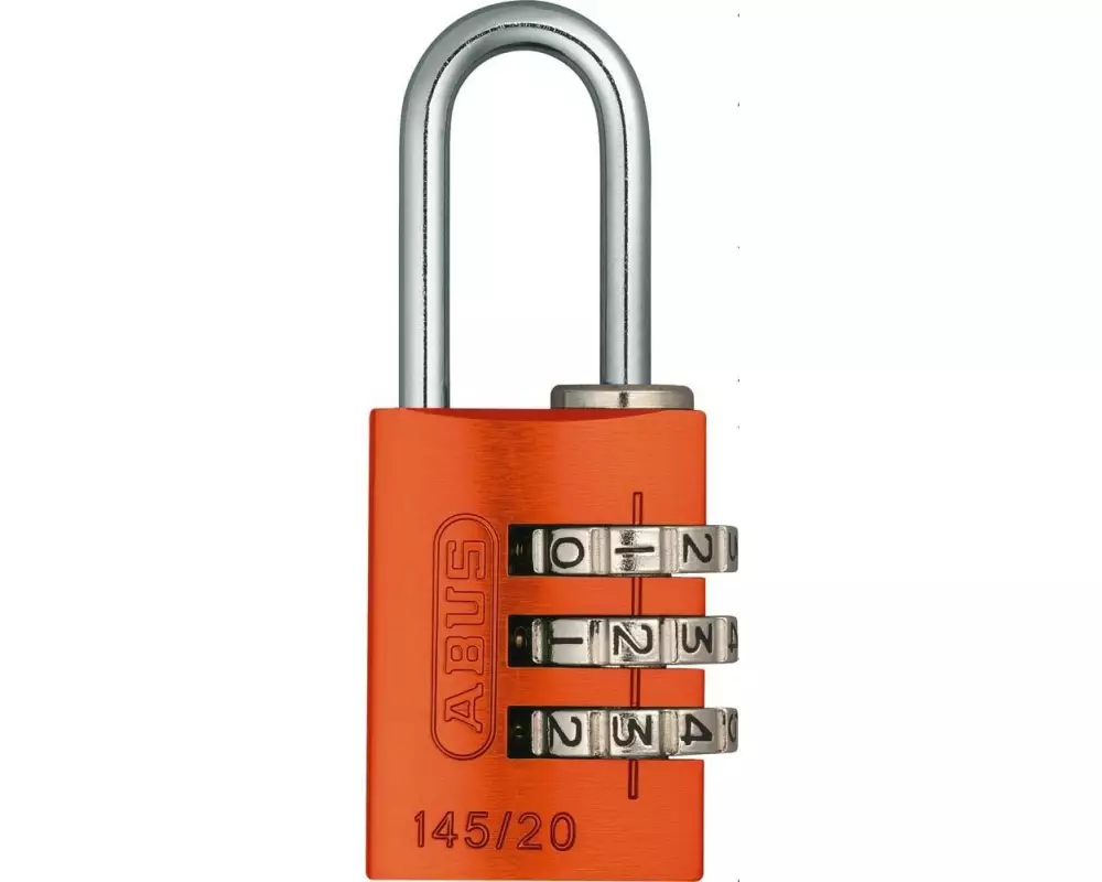 Abus Zahlenschloss 145/20 Lock-Tag Orange Aluminium