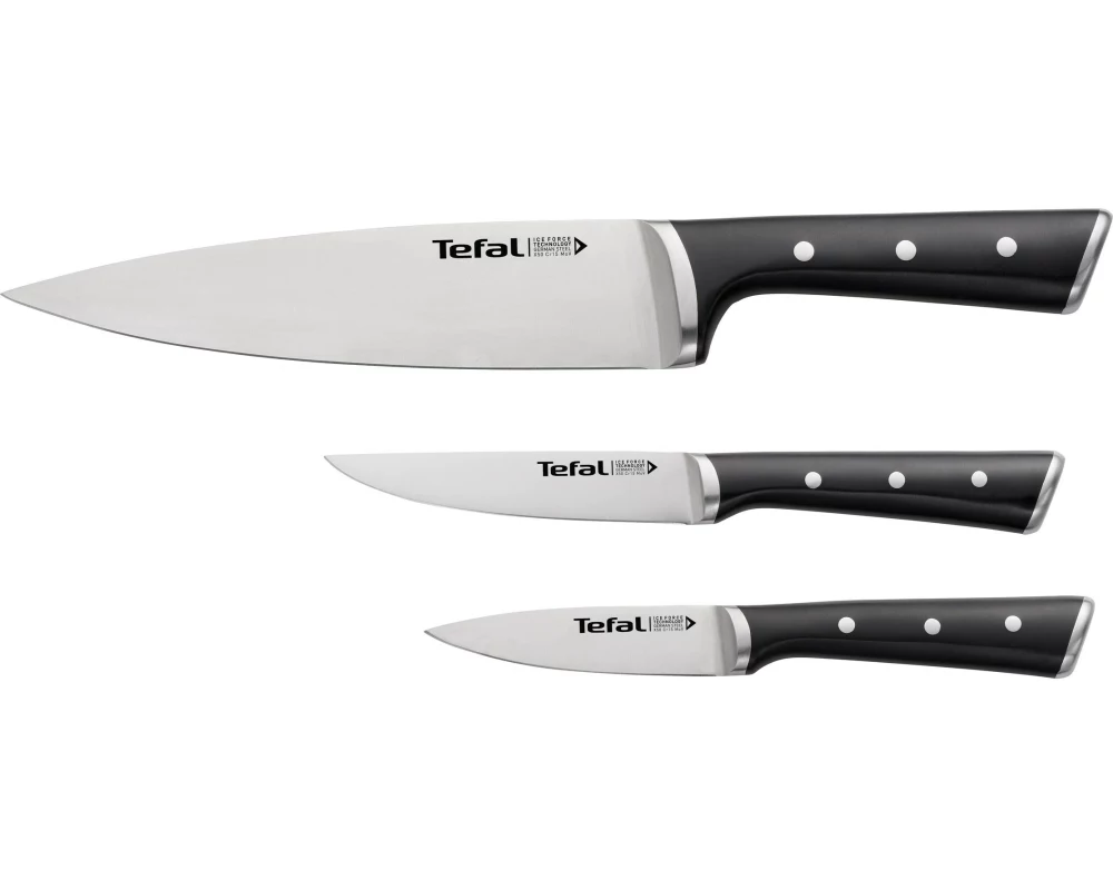 Tefal Messer-Set Ice Force 3-teilig Schwarz