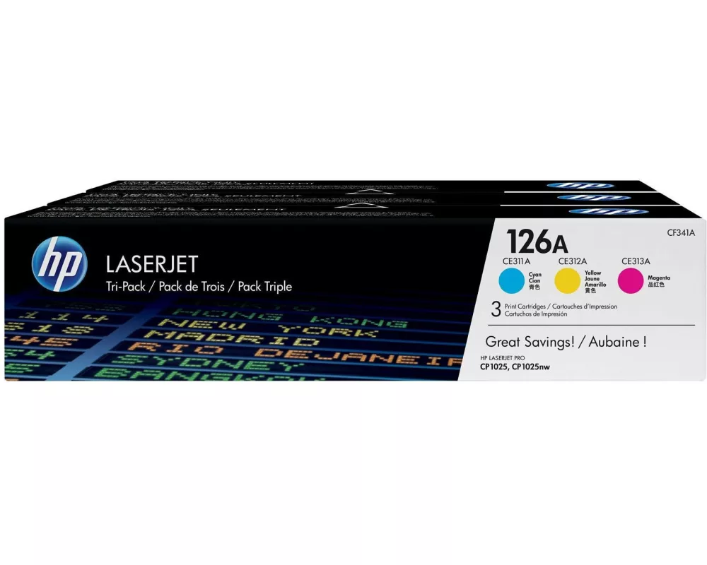 HP Toner Nr. 126A (CF341A) Cyan/Magenta/Yellow