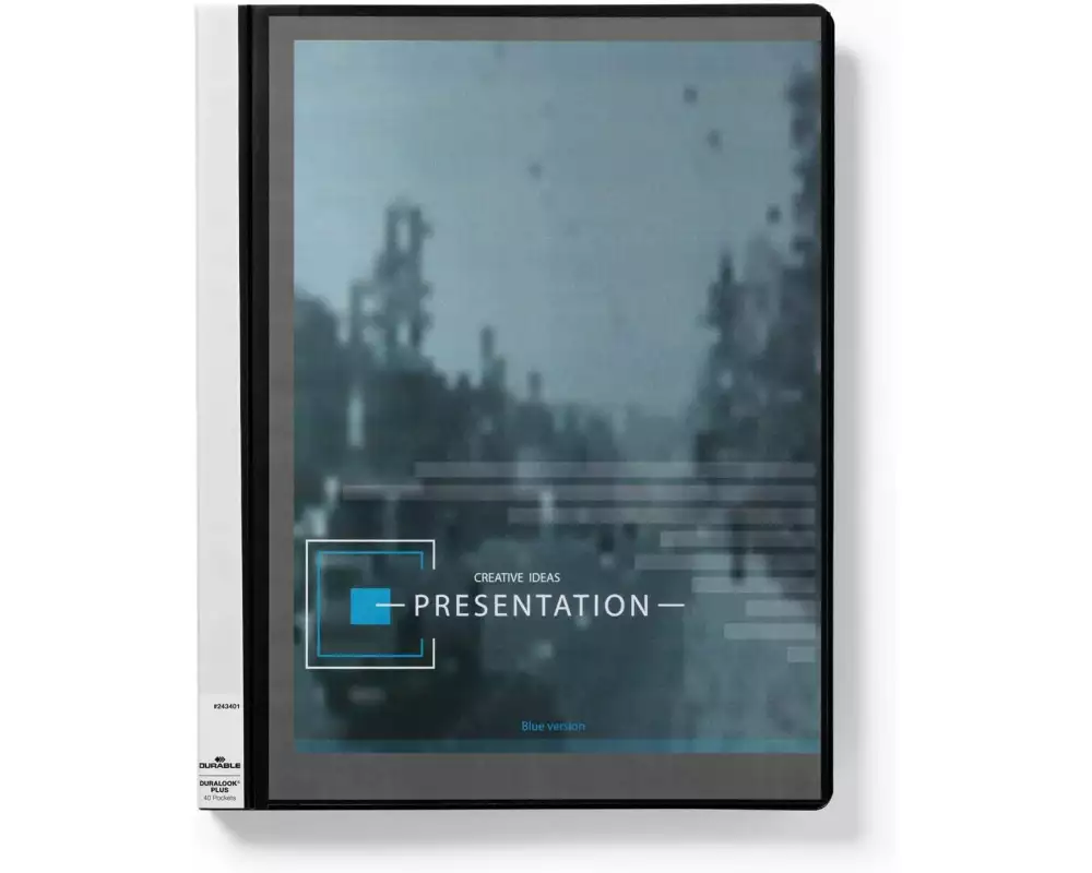 DURABLE Sichtbuch Duralook Plus A4 Schwarz, 40 Hüllen