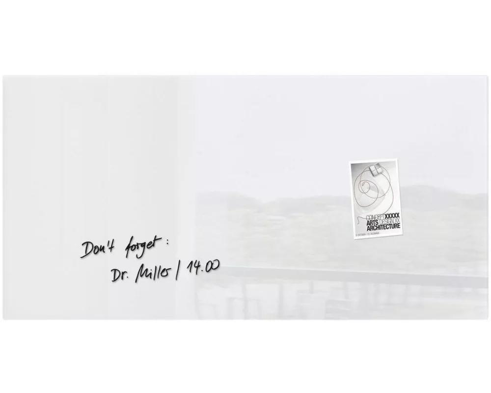 Sigel Magnethaftendes Glassboard 46 cm x 91 cm, Weiss