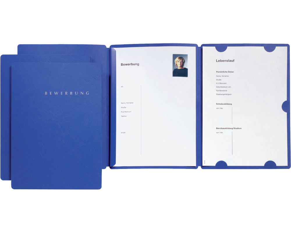 PAGNA Bewerbungsmappe Select 22016-02 blau 3-teilig 3 Stück