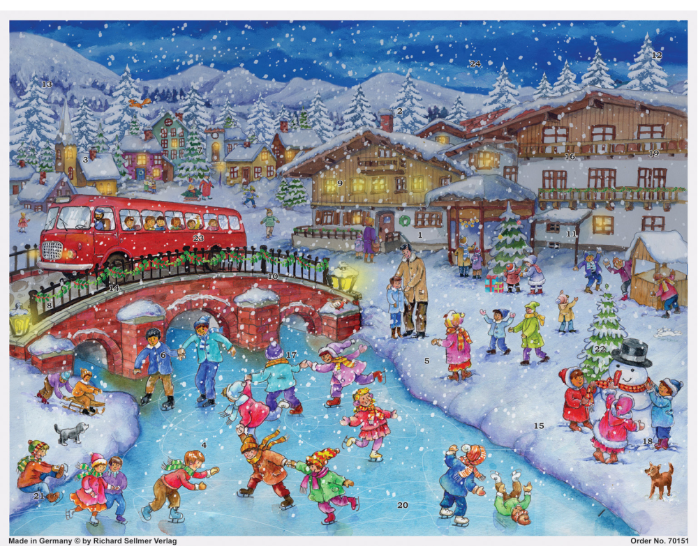 SELLMER Adventskalender 700 70151 Spiel und Spaß im Schnee