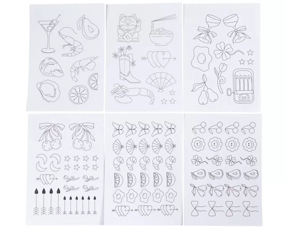 Creativ Company Wasserlösliche Stickvliese A5, 6 Blätter