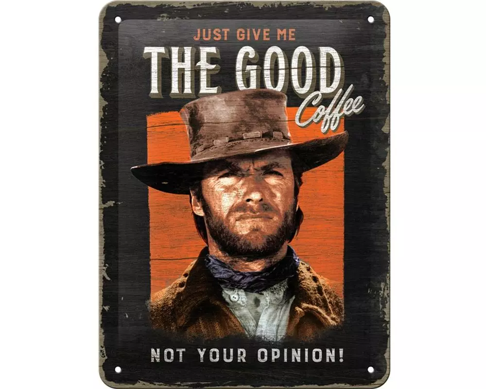 Nostalgic Art Schild The Good Coffee 15 cm x 20 cm, Metall