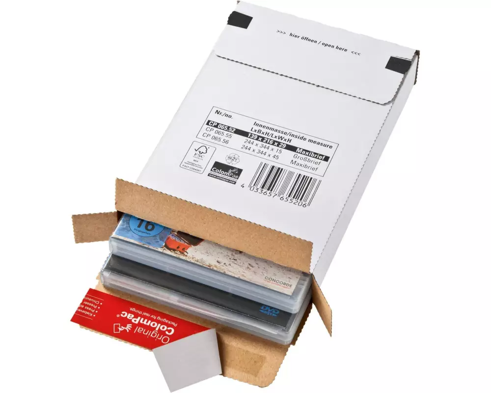 Antalis Versandkarton Kurierpaket 344 x 244 x 15 mm Weiss