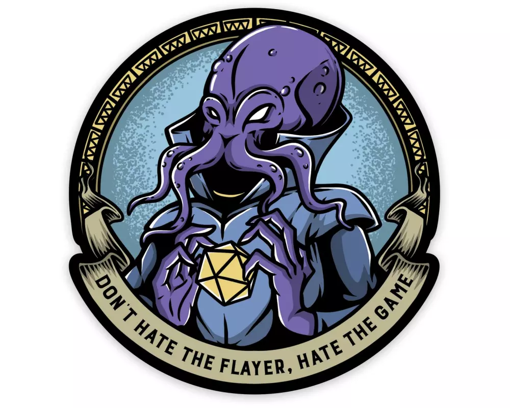 Glass Staff Don't Hate the Flayer Sticker Blau