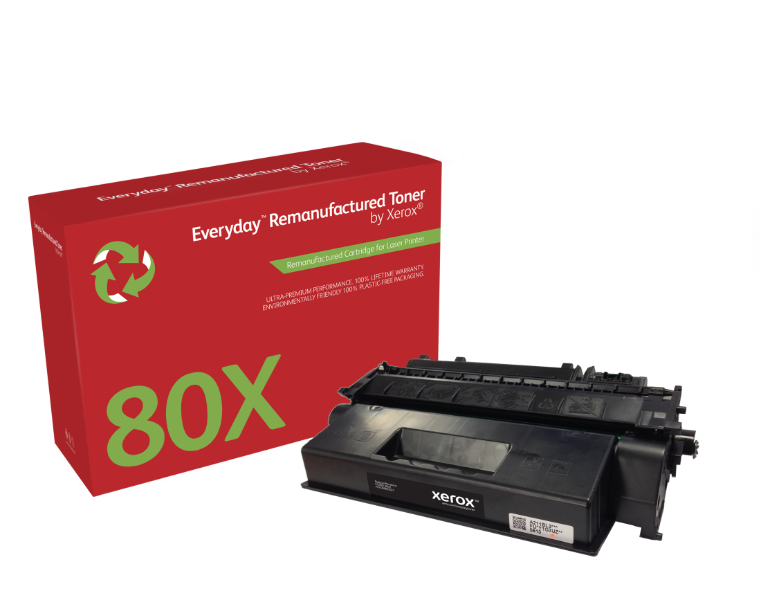 Everyday™ Mono wiederaufbereiteter Toner von Xerox, kompatibel mit HP 80X (CF280X), Hohe Kapazität