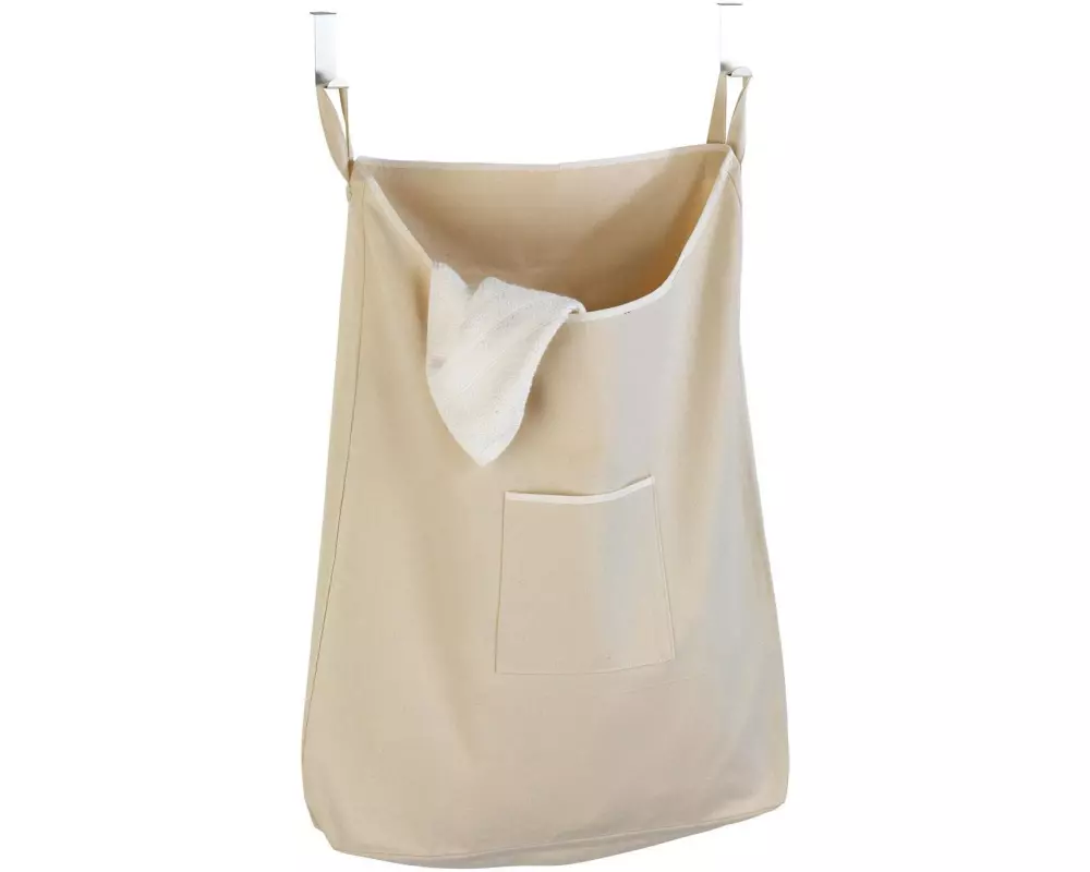 Wenko Wäschesammler Canguro 65 l, Beige/Silber