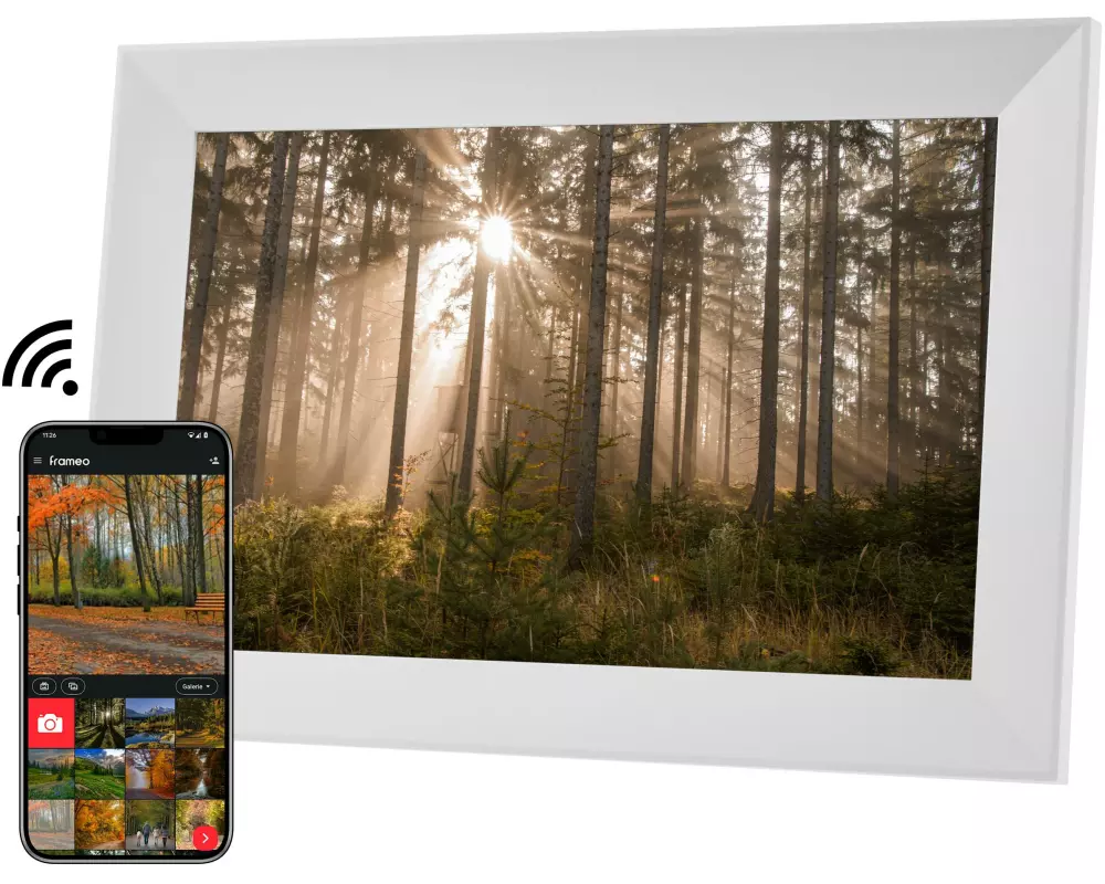 COCON Digitaler Bilderrahmen Momento 10.1", Weiss