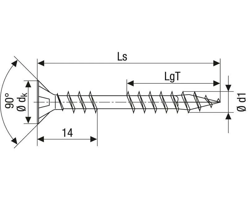 Spax Verlegeschraube 4.5 x 60 mm, 500 Stück