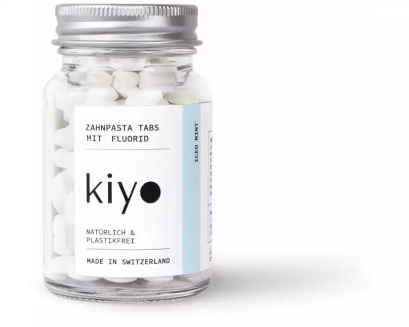 Kiyo Natural Zahnreinigungs-Tabletten mit Fluorid 124 Stück, 60 g