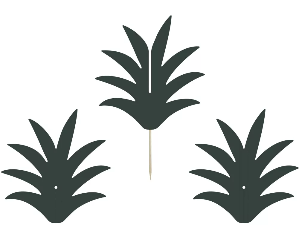 Partydeco Kuchen-Topper Aloha Ananas 6 Stück, Grün