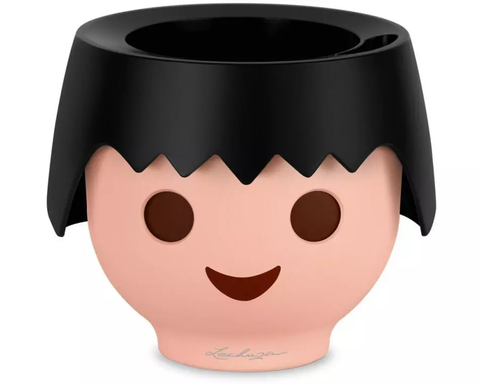 Lechuza Pflanzentopf OJO Schwarz matt