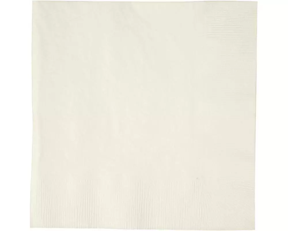 Creativ Company Papierservietten 33 cm x 33 cm, 20 Stück, Crème